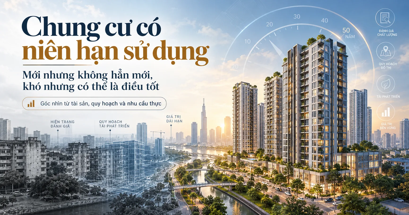 Chung cư có niên hạn sử dụng - góc nhìn về tài sản, quy hoạch và nhu cầu thực