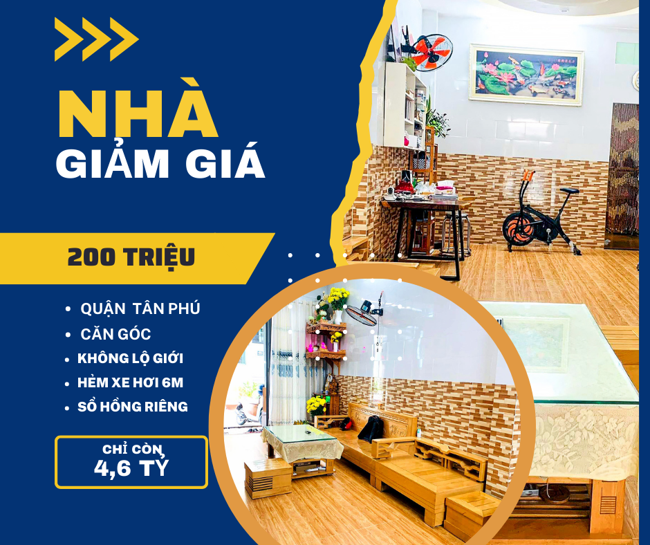 Bán Nhà Hẻm Xe Hơi Tân Phú